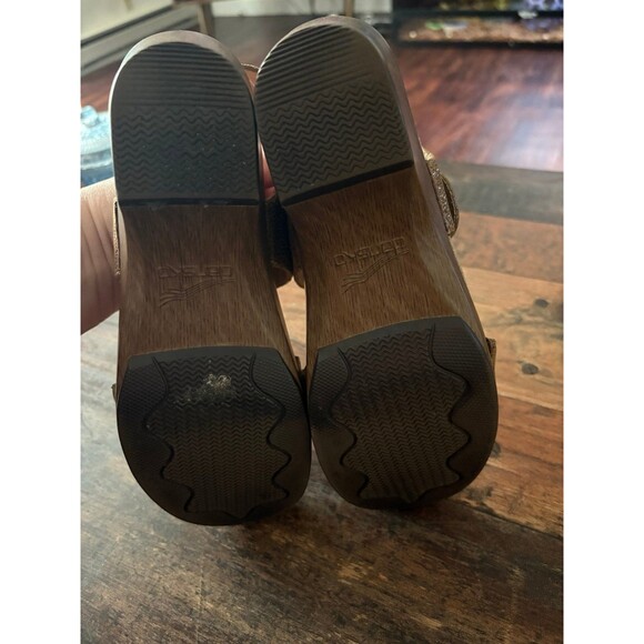 DANSKO Sonnet Shimmer Python Snake Animal Print Comfort Sandal Womens size 7.5 - Picture 4 of 5